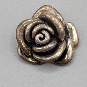Sterling Silver Rose Pendant Flower Design N 925 Thailand Stamped